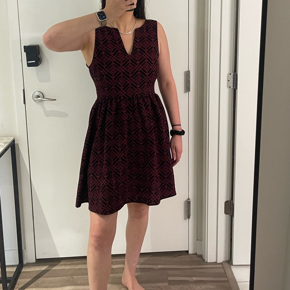 Red & black dress